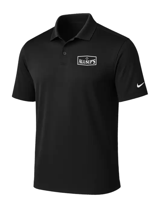 NIKE Black Victory Solid Polo w/ALLSUP'S Logo