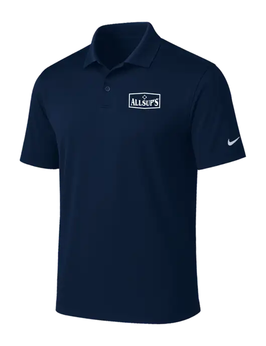 NIKE Navy Victory Solid Polo w/ALLSUP'S Logo