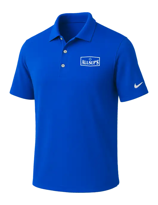 NIKE Royal Dri-Fit Micro Pique Polo w/ALLSUP'S Logo