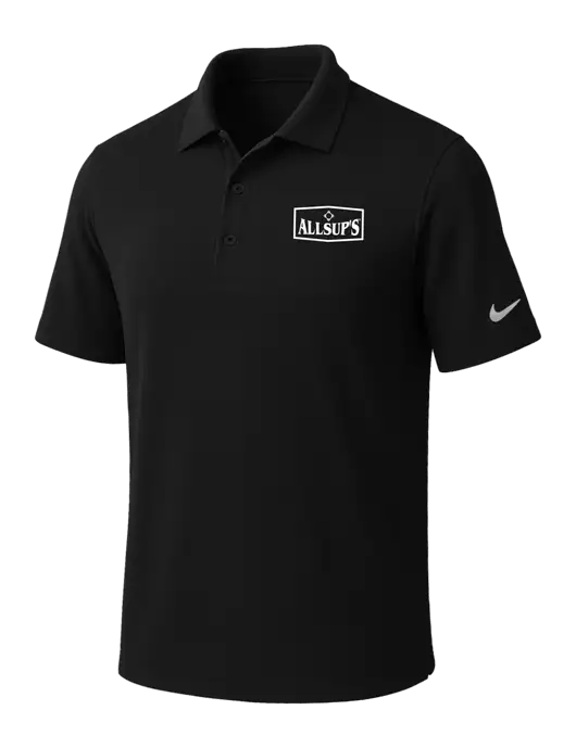 NIKE Black Dri-Fit Micro Pique Polo w/ALLSUP'S Logo