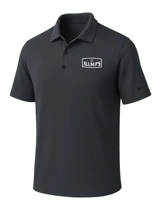 NIKE Dark Grey Dri-Fit Micro Pique Polo w/ALLSUP'S Logo