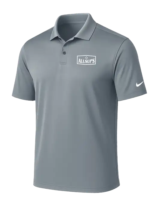NIKE Medium Grey Victory Solid Polo w/ALLSUP'S Logo