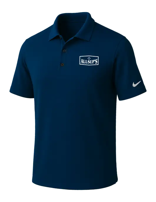 NIKE Navy Dri-Fit Micro Pique Polo w/ALLSUP'S Logo
