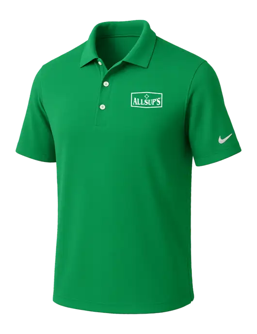 NIKE Kelly Green Dri-Fit Micro Pique Polo w/ALLSUP'S Logo