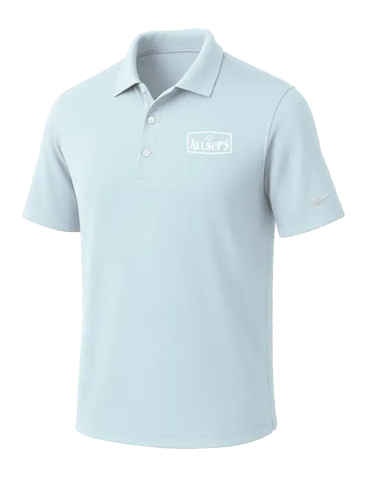NIKE Very Light Blue Dri-Fit Micro Pique Polo w/ALLSUP'S Logo