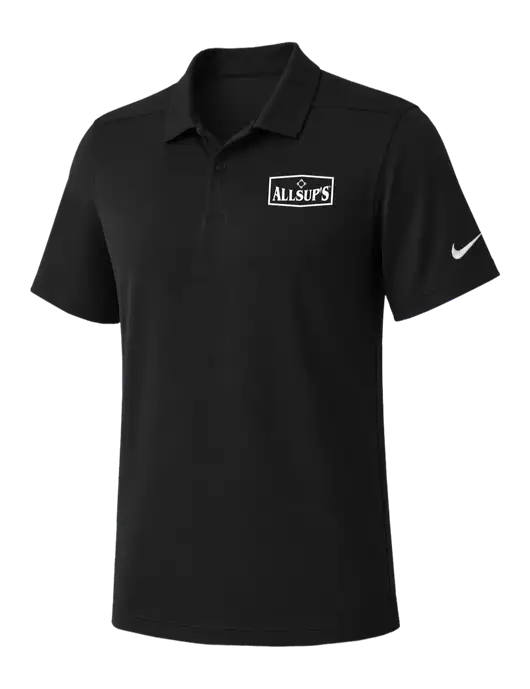 Nike Black Dry Essential Solid Polo w/ALLSUP'S Logo
