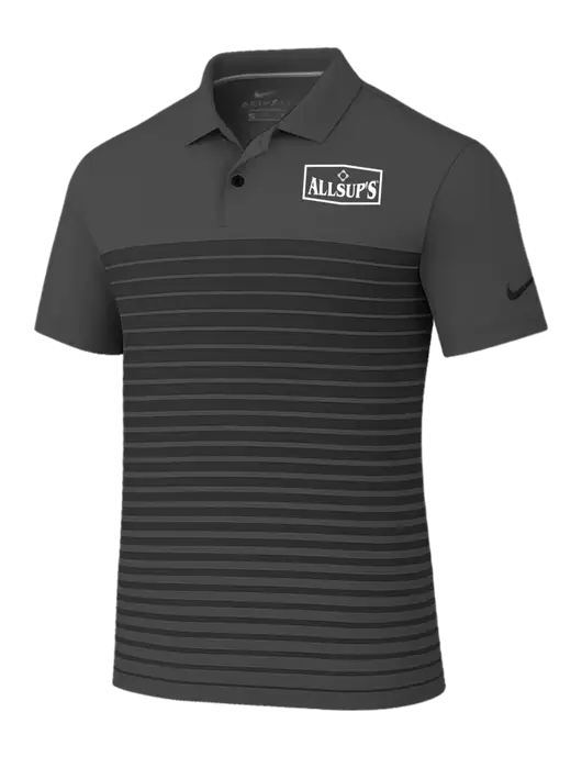 Nike Dark Grey Dri-FIT Vapor Block Polo w/ALLSUP'S Logo