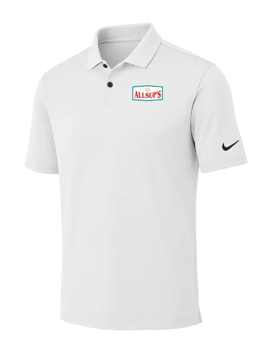 Nike White Dri-FIT Vapor Polo w/ALLSUP'S Logo