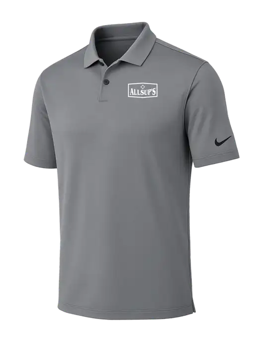Nike Medium Grey Dri-FIT Vapor Polo w/ALLSUP'S Logo