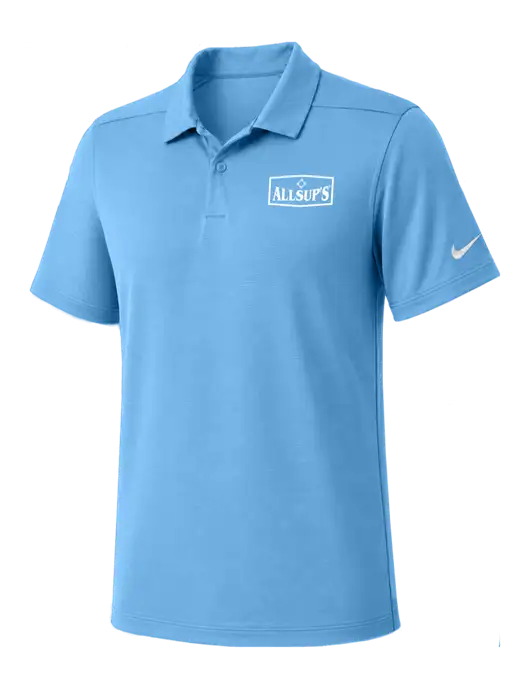 Nike Light Blue Dry Essential Solid Polo w/ALLSUP'S Logo