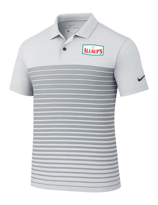 Nike Light Grey Dri-FIT Vapor Block Polo w/ALLSUP'S Logo
