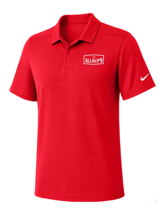 Nike Red Dry Essential Solid Polo w/ALLSUP'S Logo