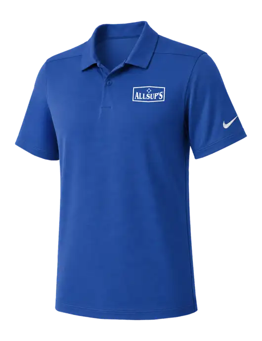 Nike Dark Royal Dry Essential Solid Polo w/ALLSUP'S Logo