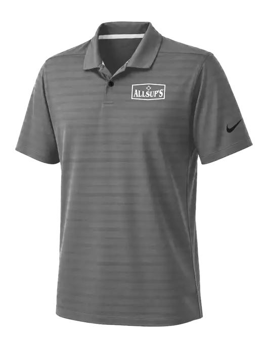 Nike Dark Medium Grey Dri-FIT Vapor Jacquard Polo w/ALLSUP'S Logo