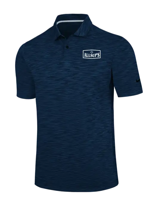 Nike Navy Dri-FIT Vapor Space Dyed Polo w/ALLSUP'S Logo