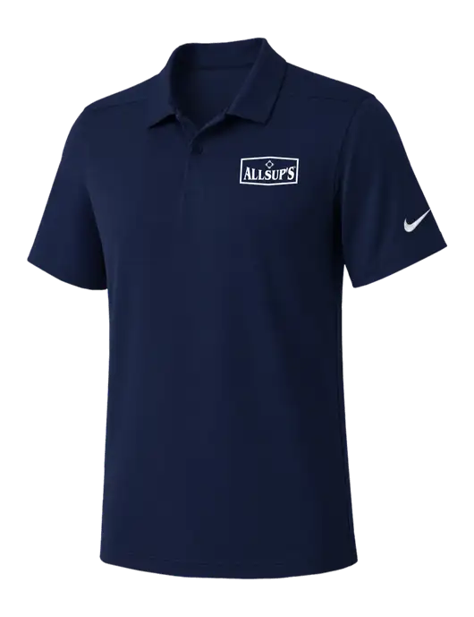 Nike Navy Dry Essential Solid Polo w/ALLSUP'S Logo