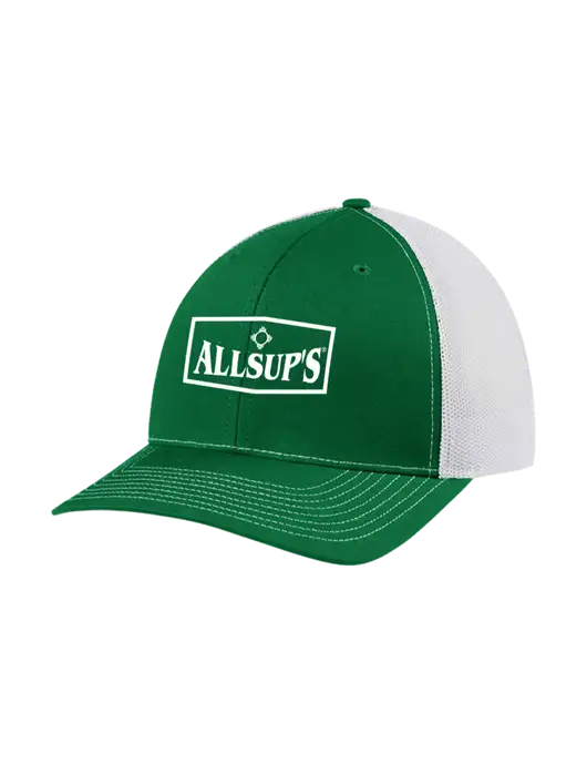 Richardson Adjustable Snapback Original 112 Trucker Cap Kelly w/White Mesh w/ALLSUP'S Logo