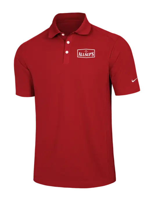 Nike Red Dri-FIT Classic Polo w/ALLSUP'S Logo