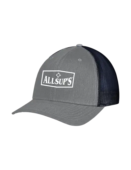 Richardson Adjustable Snapback Original 112 Trucker Cap Heather Grey w/Navy Mesh w/ALLSUP'S Logo