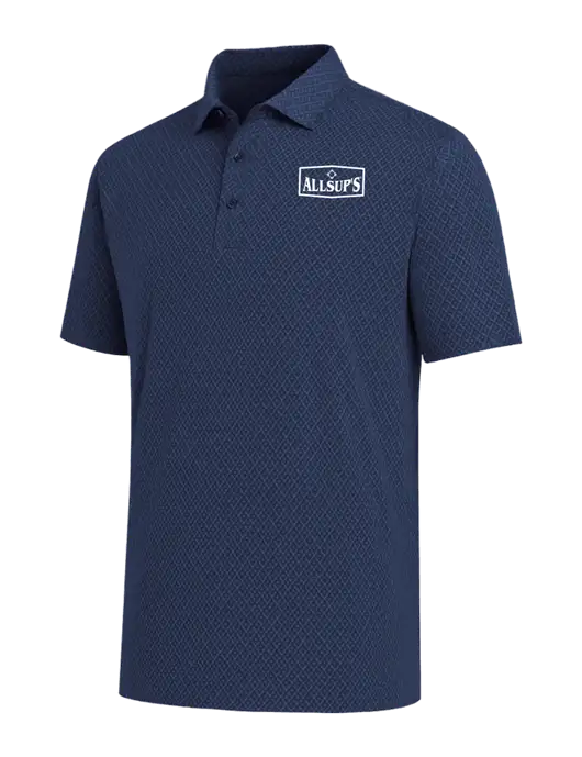 Callaway All-Over Stitched Dark Navy Chev Polo  w/ALLSUP'S Logo