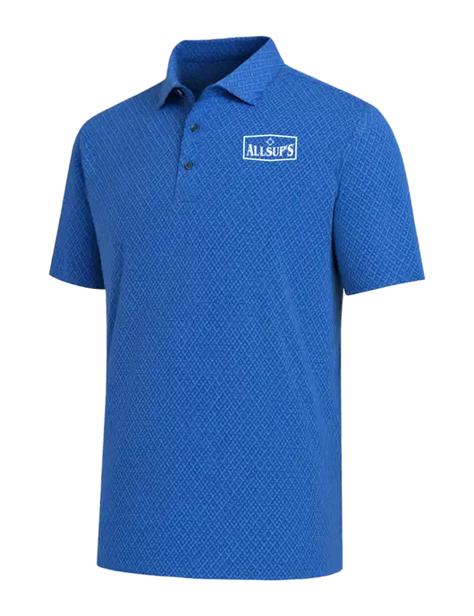 Callaway All-Over Stitched Royal Chev Polo  w/ALLSUP'S Logo