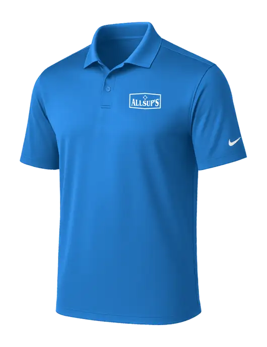 NIKE Light Royal Victory Solid Polo w/ALLSUP'S Logo