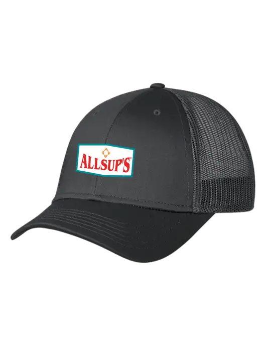 Charcoal Mesh Trucker Cap Snap Back w/ALLSUP'S Logo
