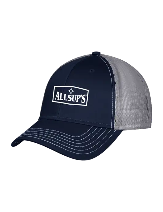 Navy/Grey Mesh Trucker Cap Snap Back w/ALLSUP'S Logo