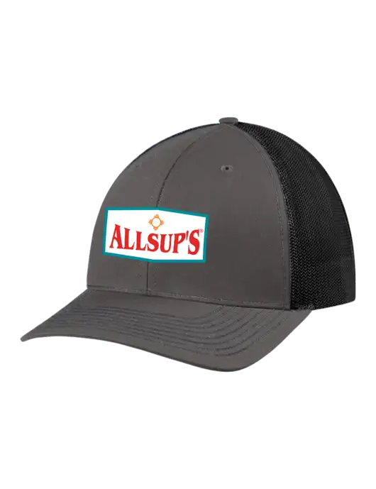 Richardson Adjustable Snapback Original 112 Trucker Cap Dark Grey w/Black Mesh w/ALLSUP'S Logo