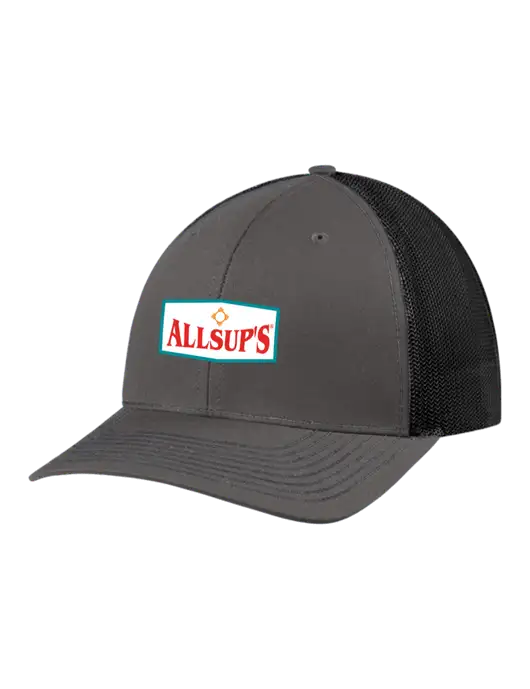 Richardson Adjustable Snapback Original 112 Trucker Cap Dark Grey w/Black Mesh w/ALLSUP'S Logo
