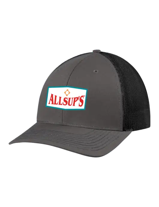 Richardson Adjustable Snapback Original 112 Trucker Cap Dark Grey w/Black Mesh w/ALLSUP'S Logo