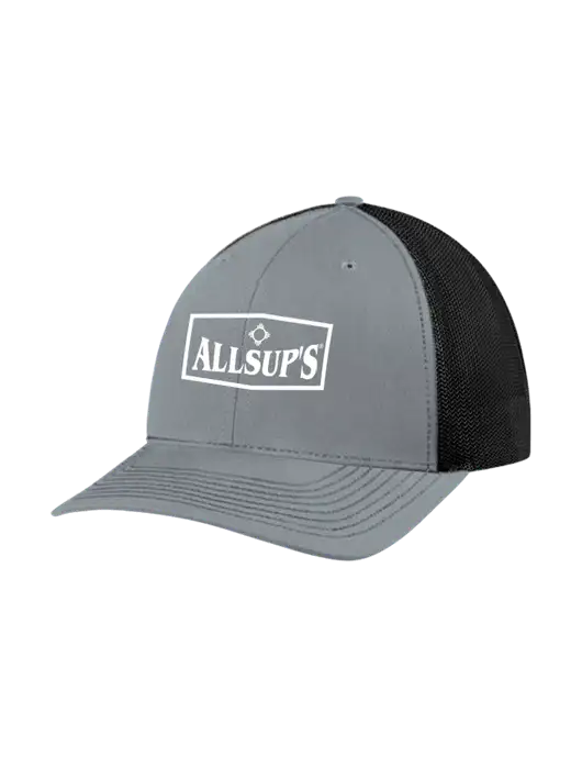 Richardson Adjustable Snapback Original 112 Trucker Cap Heather Grey w/Black Mesh w/ALLSUP'S Logo