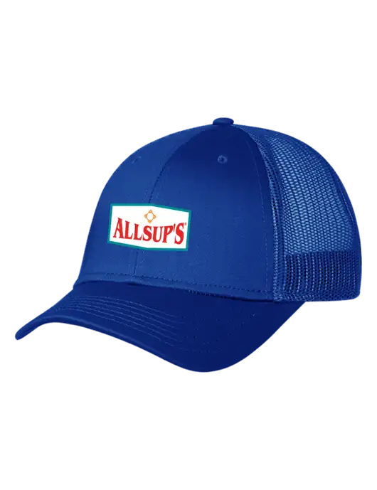 Royal Mesh Trucker Cap Snap Back w/ALLSUP'S Logo