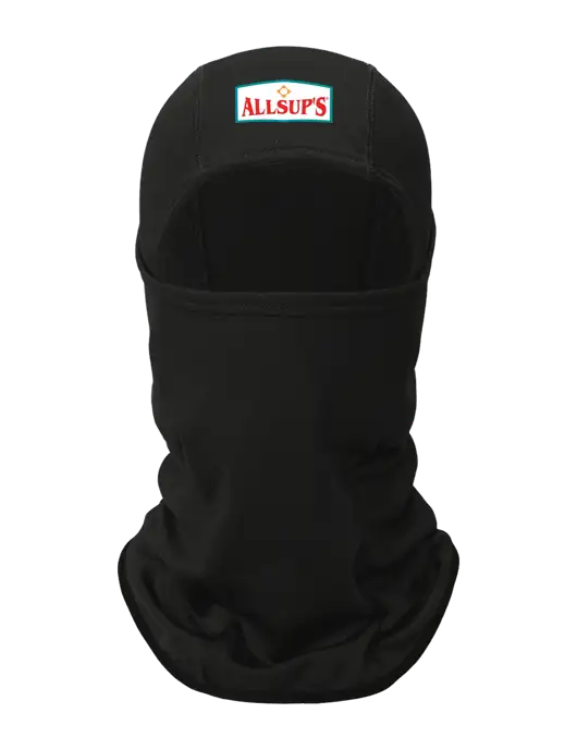 Black CornerStone Smooth Fleece Face Mask w/ALLSUP'S Logo