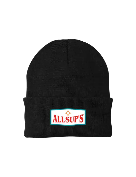 Black Knit Cap w/ALLSUP'S Logo