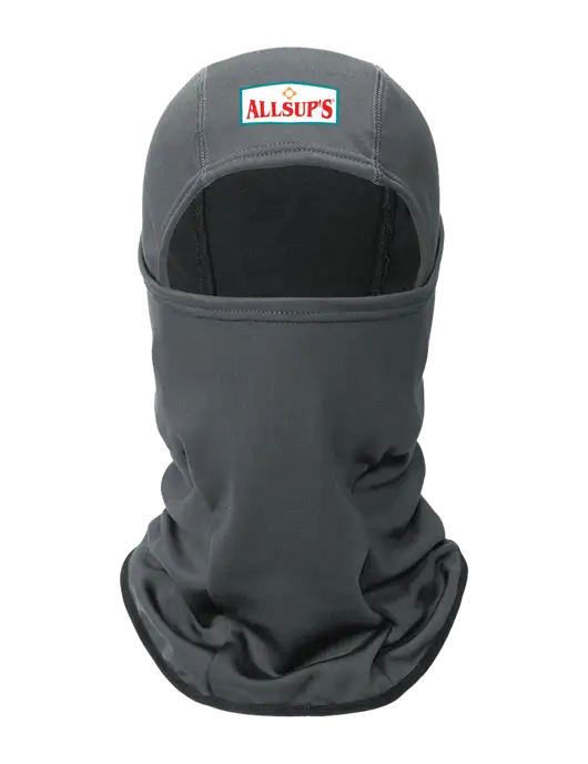 Dark Grey CornerStone Smooth Fleece Face Mask w/ALLSUP'S Logo