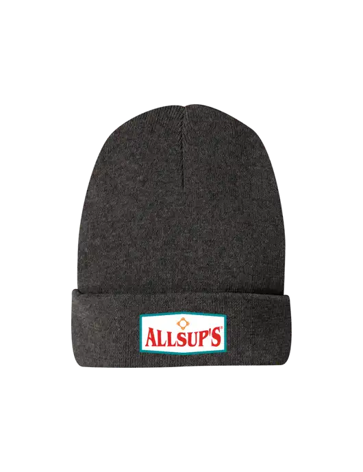 Recycled Charcoal Heather Beanie w/ALLSUP'S Logo