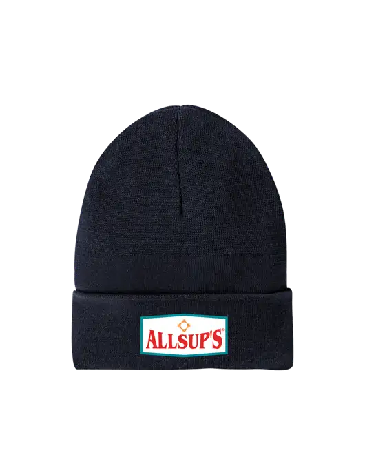 Recycled True Navy Beanie w/ALLSUP'S Logo