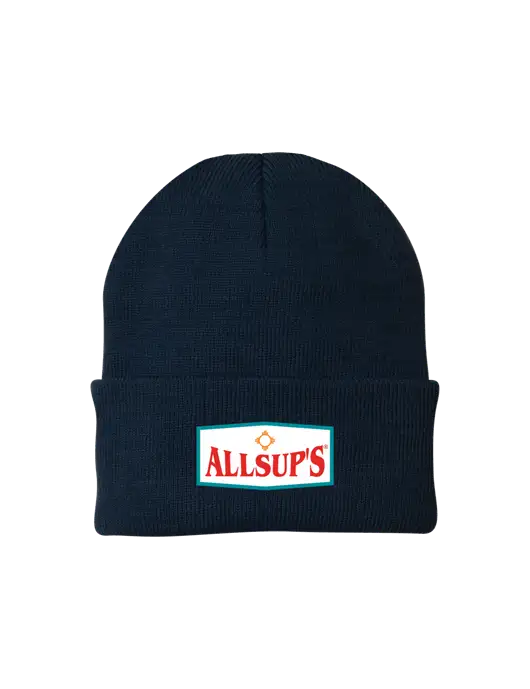 Navy Knit Cap w/ALLSUP'S Logo