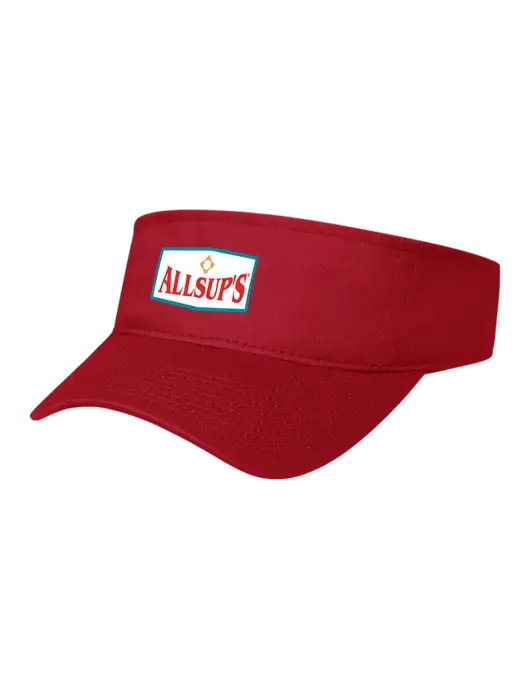 Red Cap Visor w/ALLSUP'S Logo