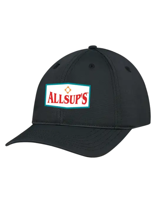 Black Nylon Twill Performance Cap w/ALLSUP'S Logo