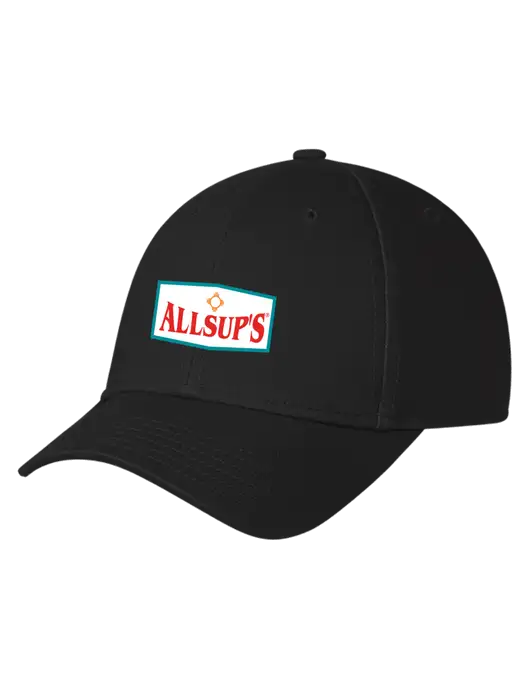 Black Structured Cap Hook & Loop w/ALLSUP'S Logo