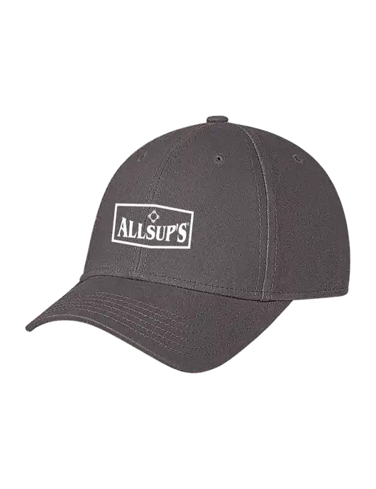Medium Dark Grey Structured Soft Snap Closure Hook & Loop Cap w/ALLSUP'S Logo
