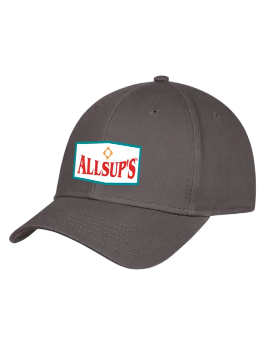 Charcoal Structured Cap Hook & Loop w/ALLSUP'S Logo