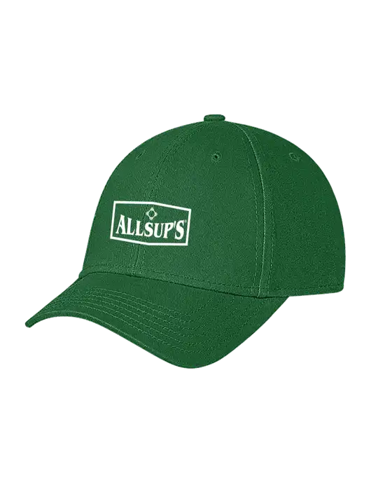Kelly Green Structured Soft Snap Closure Hook & Loop Cap w/ALLSUP'S Logo