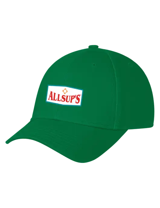 Kelly Green Structured Cap Hook & Loop w/ALLSUP'S Logo