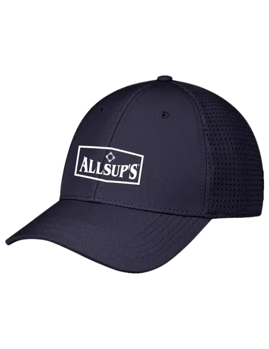 Navy Performance Stretchable Cap Hook & Loop w/ALLSUP'S Logo
