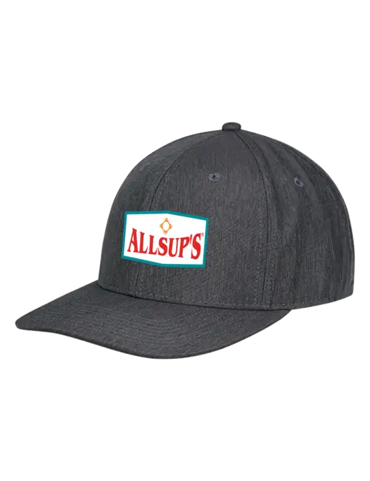 Premium Modern Structured Twill Heathered Charcoal Snapback Cap w/ALLSUP'S Logo
