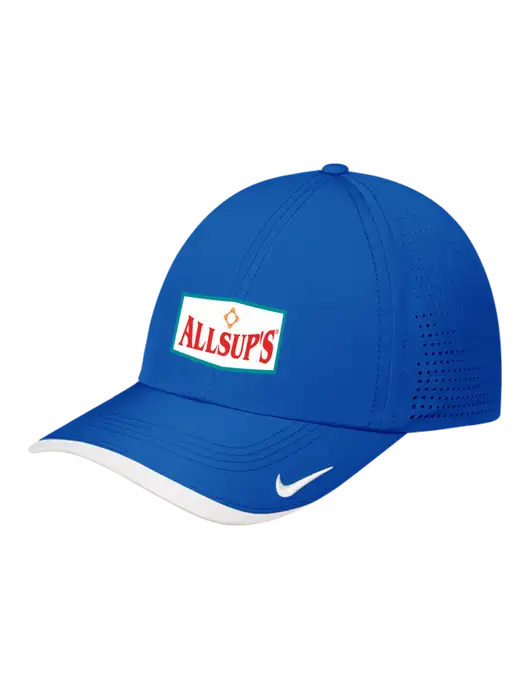 Nike Royal/White Dri-FIT Perforated Performance Cap w/ALLSUP'S Logo