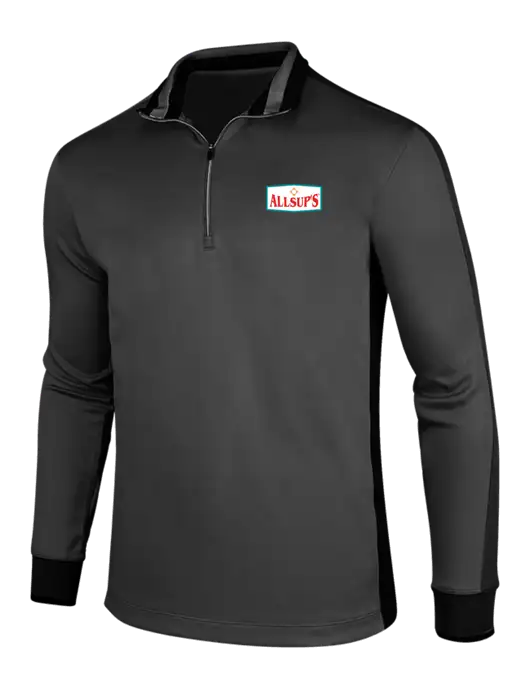 NIKE Anthracite Heather/Black Dry-Fit 1/2 Zip Cover-Up w/ALLSUP'S Logo
